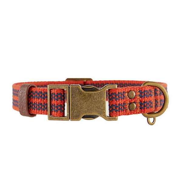 Top Paw Dog Top Paw Red Striped Linen Blend Dog Collar Poshmark